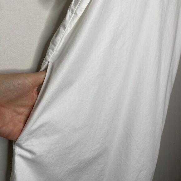 MADEWELL Mini Shirtdress Women XS White V-Neck NEW Shift Dress Pockets NP093 - Picture 8 of 16